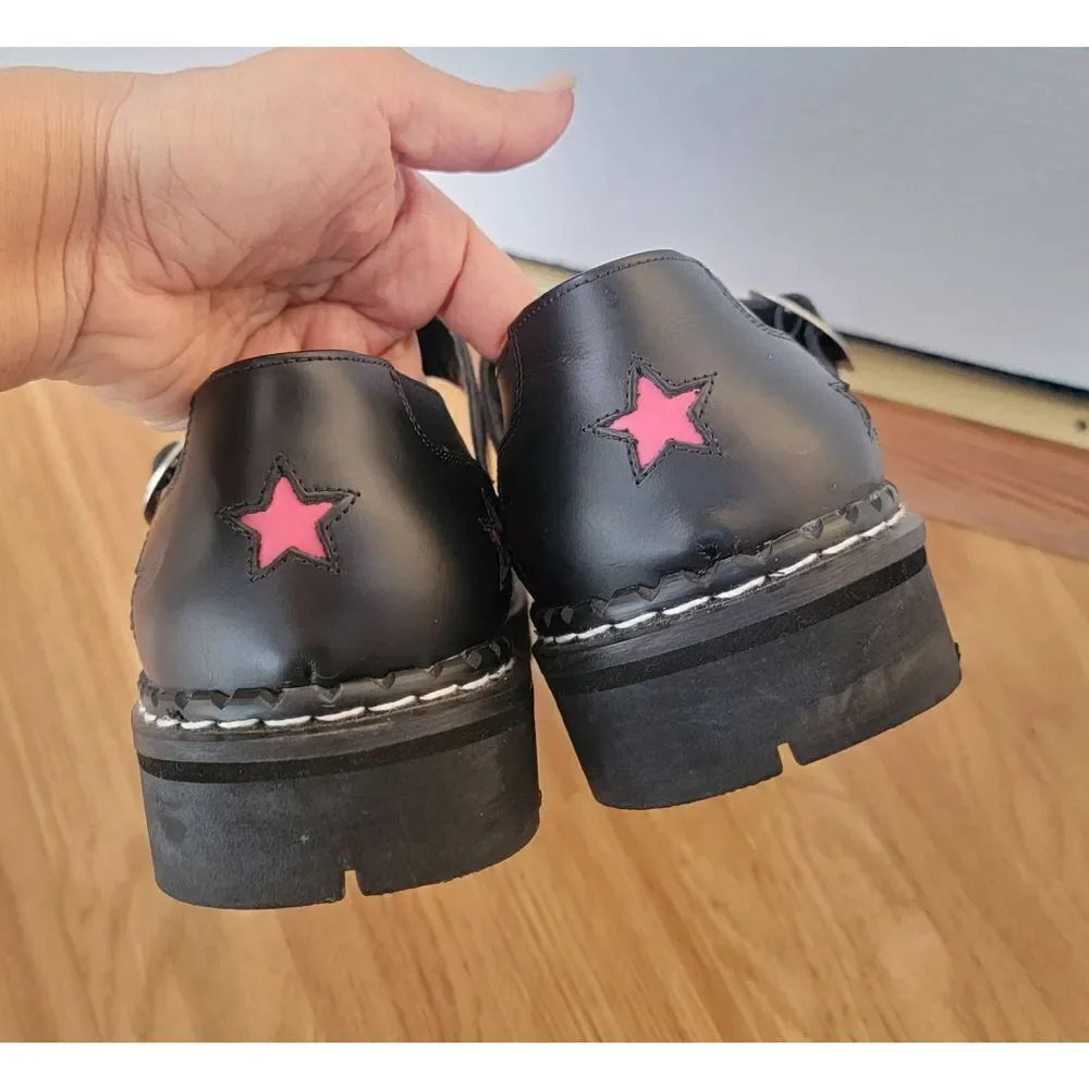 Vtg Demonia Star Mary Janes Shoes 11